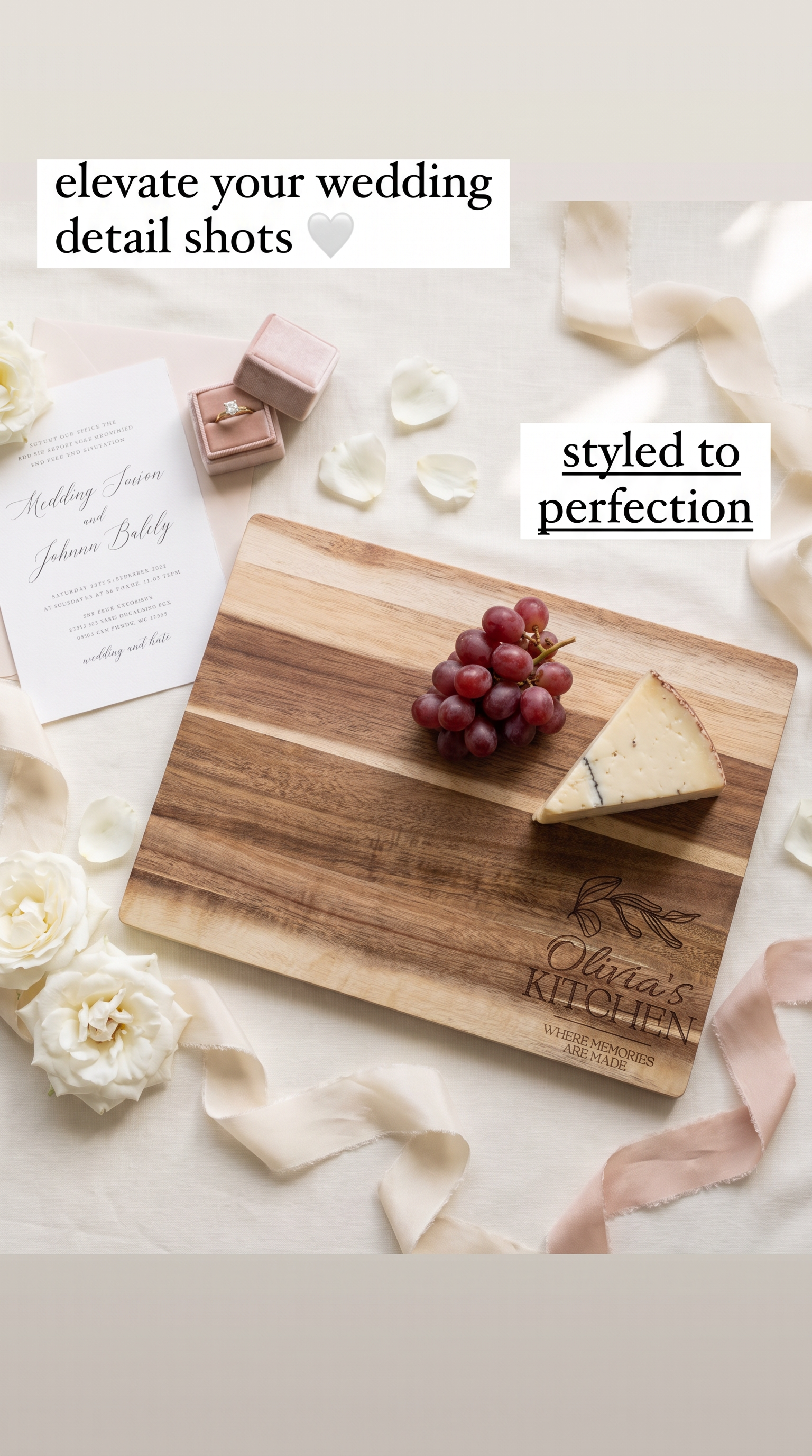 Personalised Medium Rectangular Acacia Charcuterie Board – Wedding Gift for Newlyweds