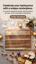 Personalised Medium Rectangular Acacia Charcuterie Board – Anniversary Keepsake Gift