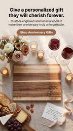 Personalised Medium Rectangular Acacia Charcuterie Board – Anniversary Keepsake Gift