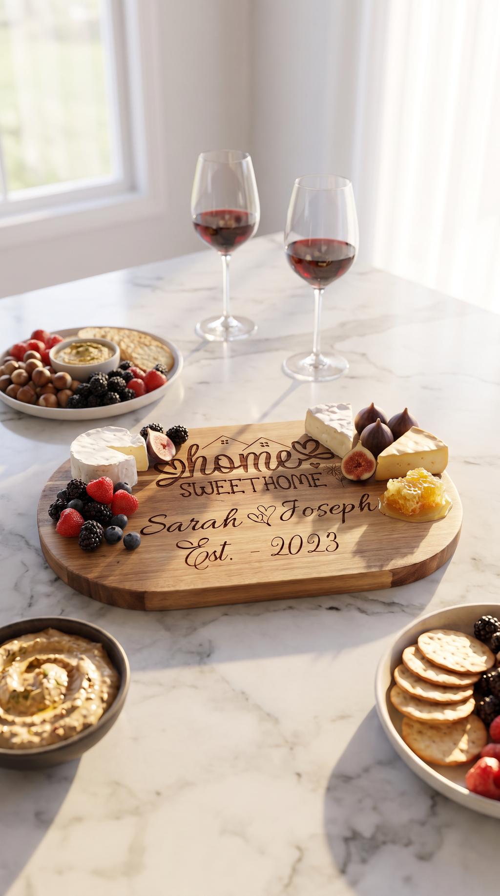 Personalised Wedding Charcuterie Board – Newlywed Keepsake Gift