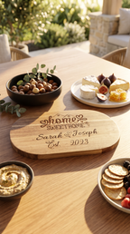 Anniversary Celebration Gift - Personalised Charcuterie board in Oval Shape